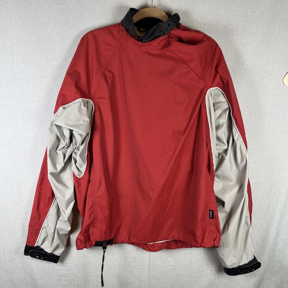 NRS Endurance Jacket Size XL Paddling Hyprotex Kayak Rafting Red *Light Stain